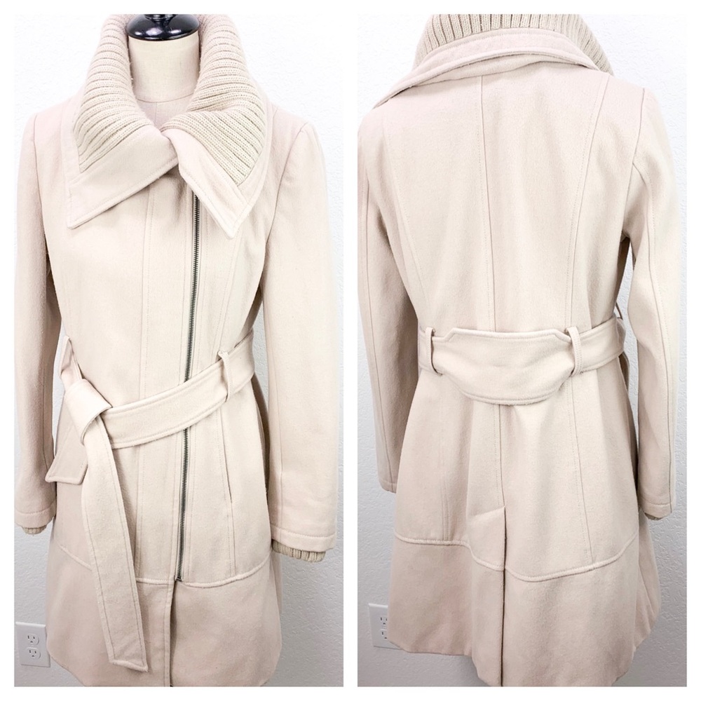 Express Tan Zip Up Winter Coat